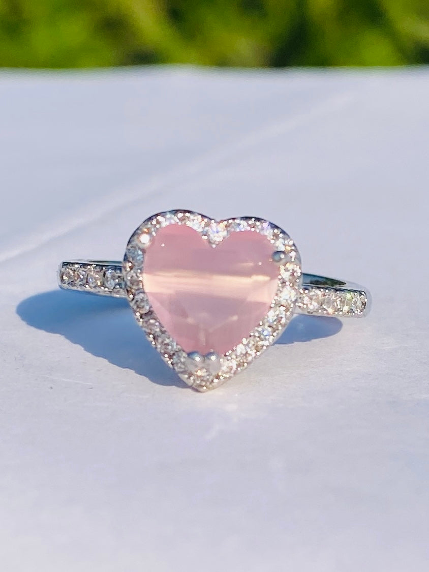 Silver Ring with Sparkling Zircon Stones