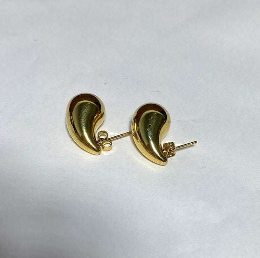 Modern Abstract Gold Stud Earrings