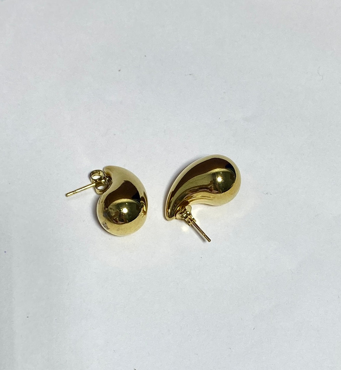 Modern Abstract Gold Stud Earrings